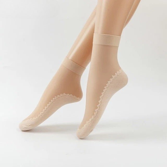Feeluxe™ - Silky Anti - Slip Cotton Socks (5+5 Free) - Evesbury