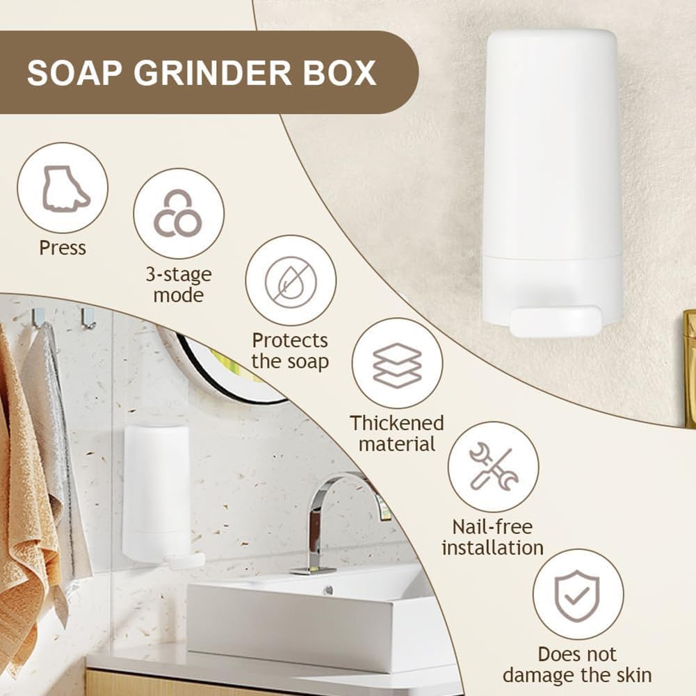 Puresh™ - Hygienic Bar Soap Grinder & Dispenser for Kitchen & Bath