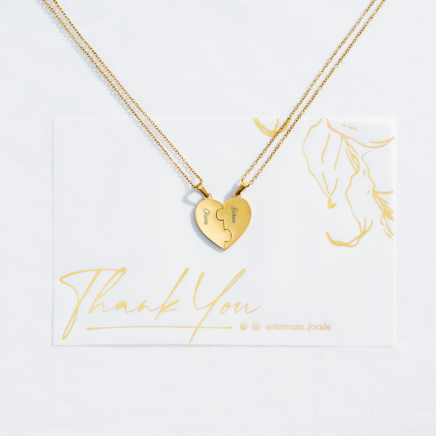 Amorvia™ – Personalized Heart Puzzle Necklace (50% Off)