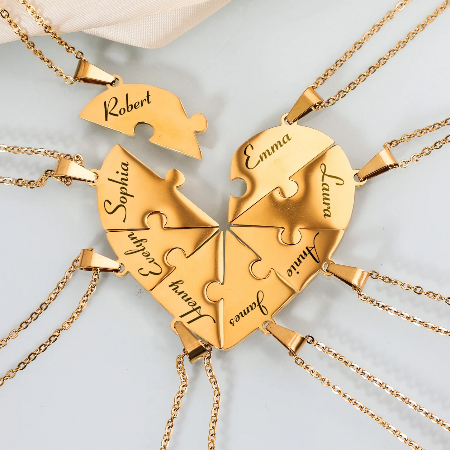 Amorvia™ – Personalized Heart Puzzle Necklace (50% Off)