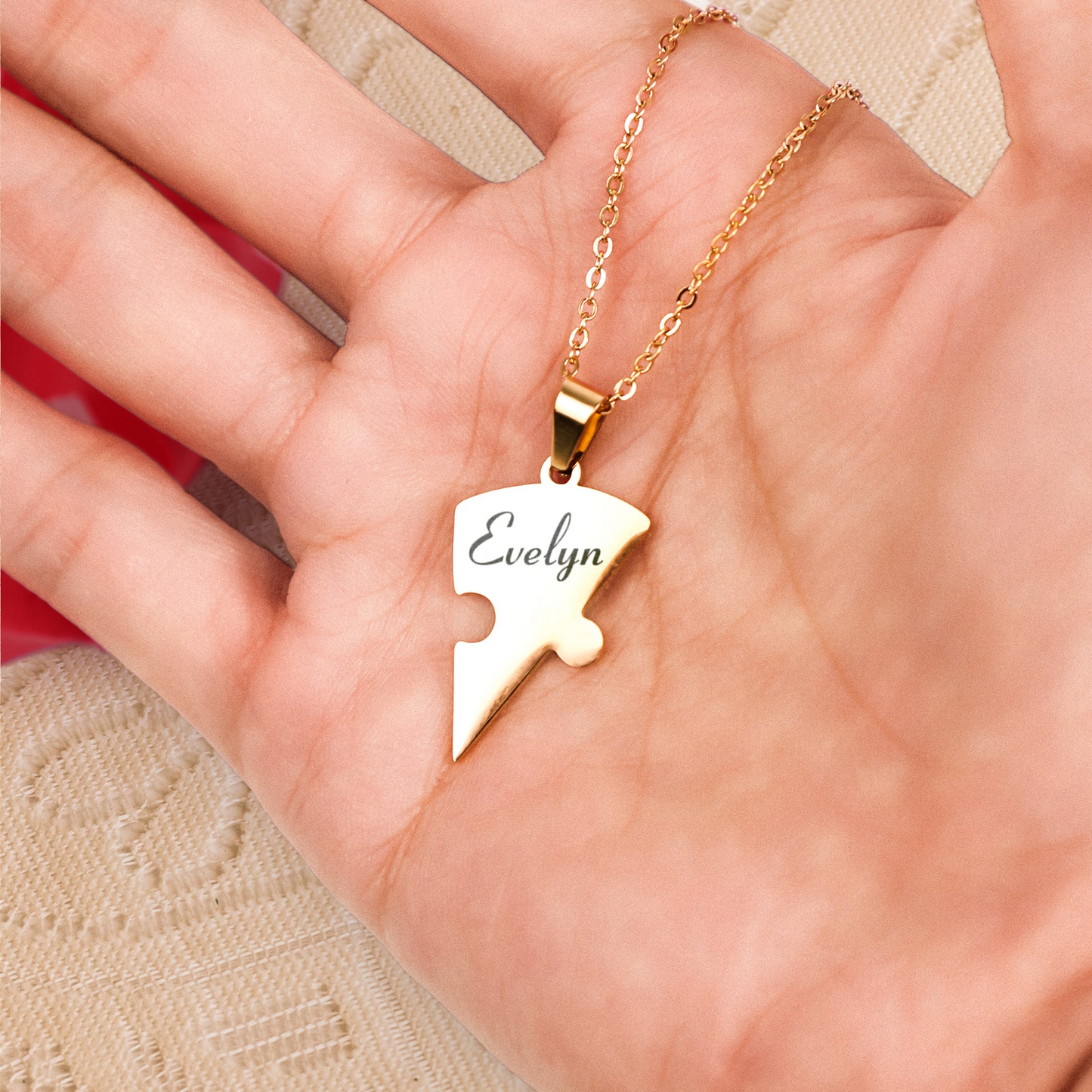Amorvia™ – Personalized Heart Puzzle Necklace (50% Off)
