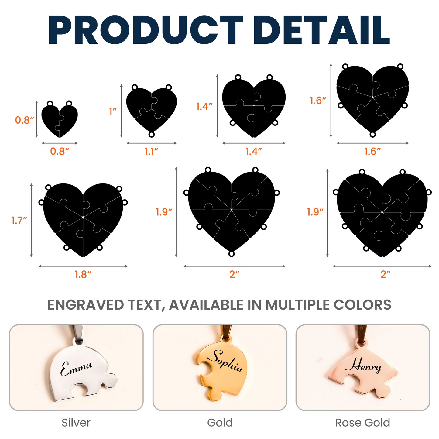Amorvia™ – Personalized Heart Puzzle Necklace (50% Off)