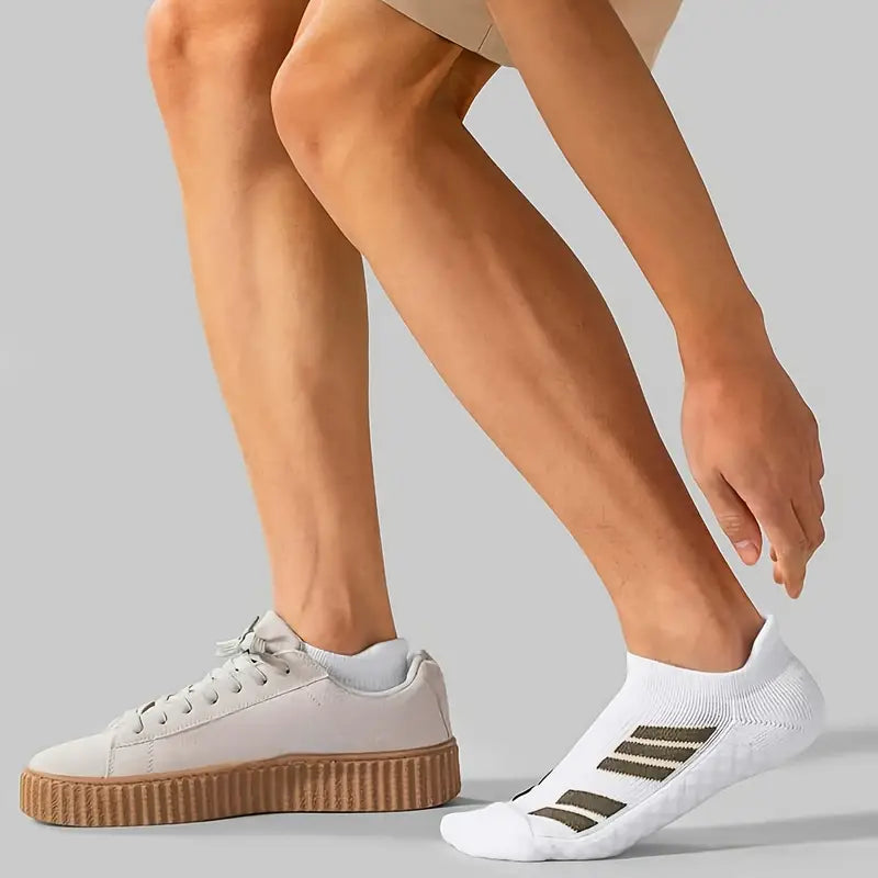 Plyro™ – Cushioned Anti-Slip Ankle Socks (5 Pairs)