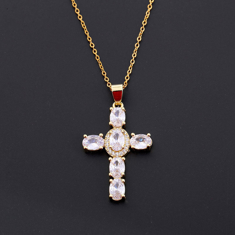 Solavée™ – Crystal Cross Pendant Necklace (50% Off)