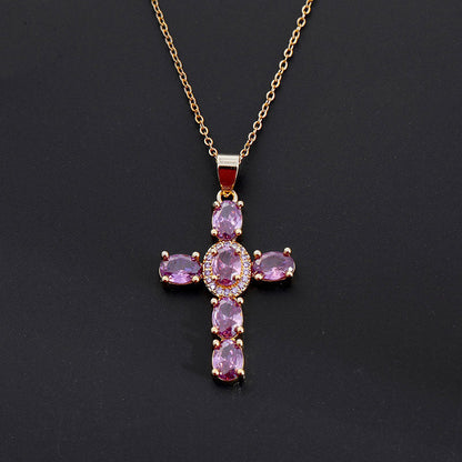 Solavée™ – Crystal Cross Pendant Necklace (50% Off)