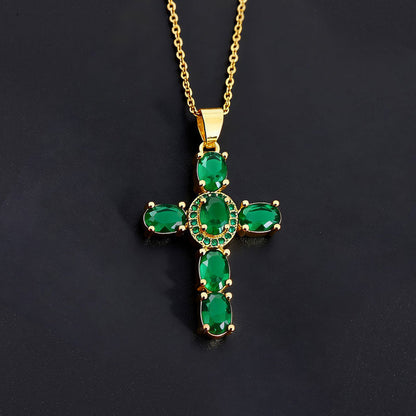 Solavée™ – Crystal Cross Pendant Necklace (50% Off)