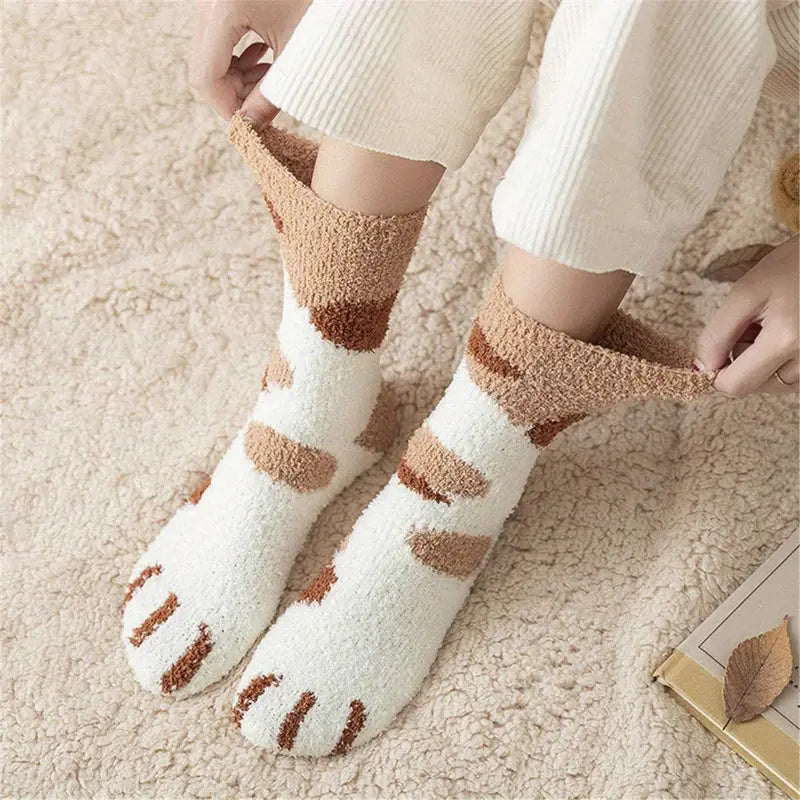 Mewcha™ – Fluffy Cat Paw Socks  (2+3 Free)
