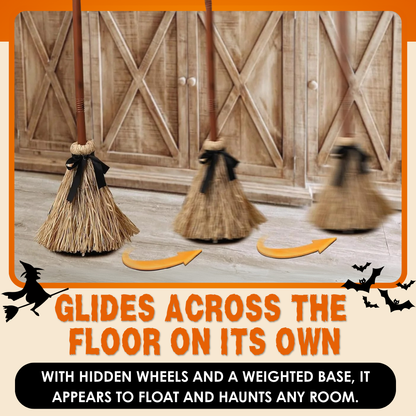 SpellSweep™ – Floating Witch’s Dancing Broom Decor (50% Off)