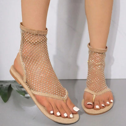 Virelle™ - Mesh Diamond Sexy Lace Flat Sandals