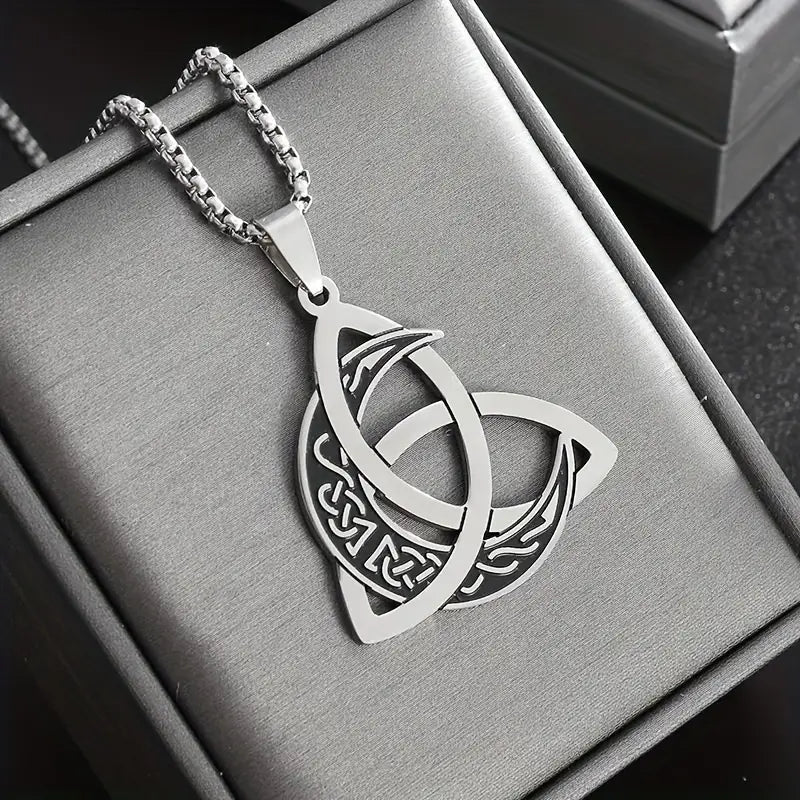 Mythara™ – Viking Trinity Knot Moon Necklace (1+1 Free)