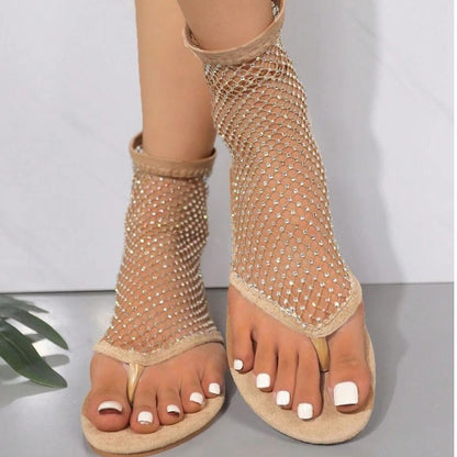 Virelle™ - Mesh Diamond Sexy Lace Flat Sandals