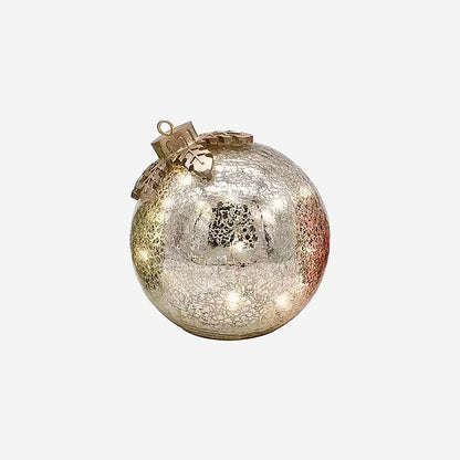 Merrydale™ – LED Crackle Glass Holiday Baubles (Set of 3)