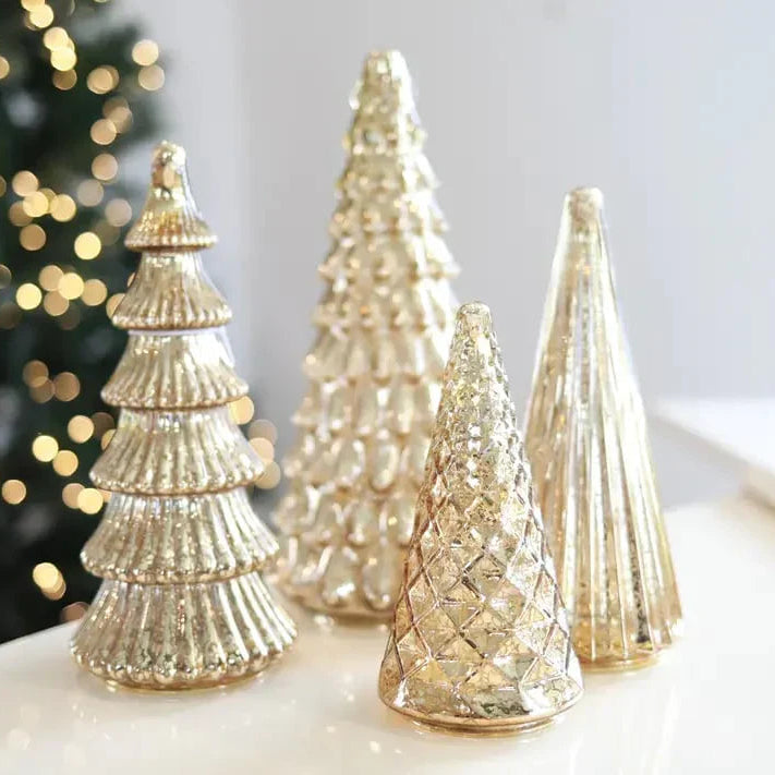 Merrydale™ – Full Set Glowing Mercury Glass Christmas Trees (50% Off)