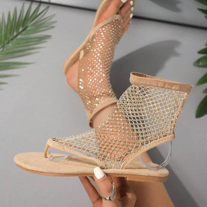 Virelle™ - Mesh Diamond Sexy Lace Flat Sandals