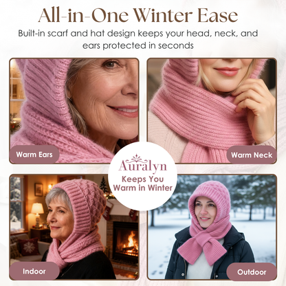 Auralyn™ – Women's Fleece-lined Knitted Hat Scarf (30% Off)
