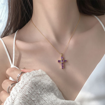 Solavée™ – Crystal Cross Pendant Necklace (50% Off)