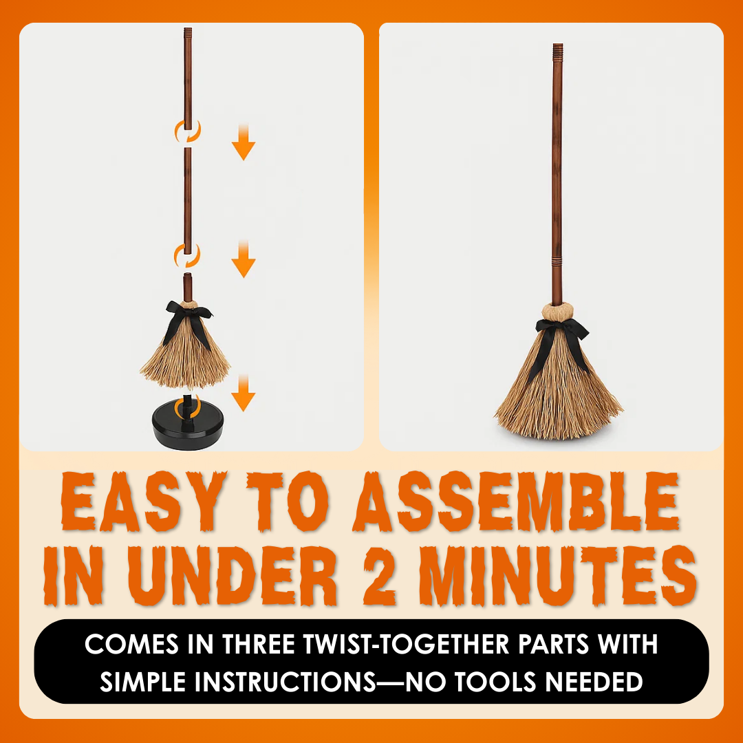 SpellSweep™ – Floating Witch’s Dancing Broom Decor (50% Off)