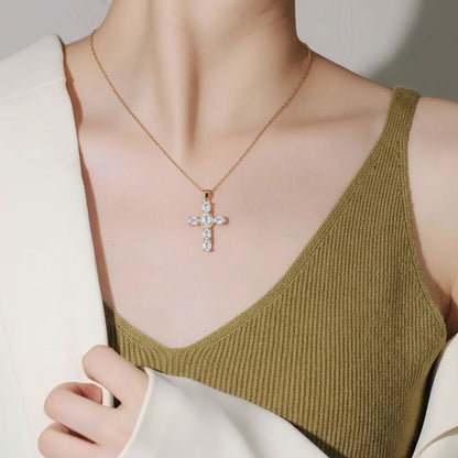 Solavée™ – Crystal Cross Pendant Necklace (50% Off)