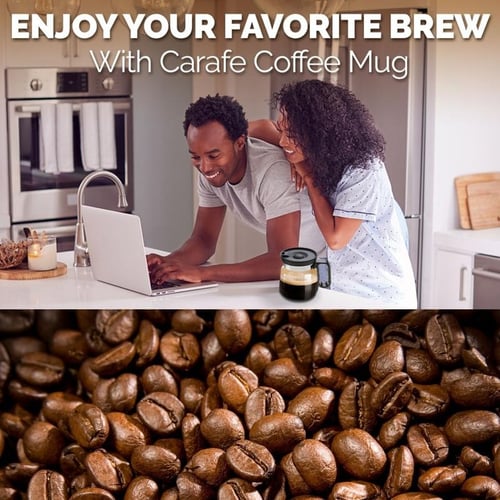 Brewbell™ - 16 Oz Pour-Over Inspired Glass Coffee Mug (50% Off)