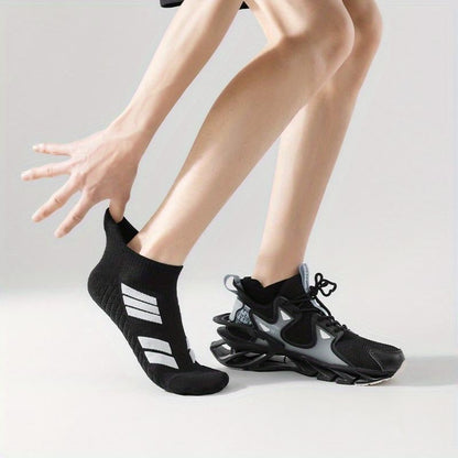 Plyro™ – Cushioned Anti-Slip Ankle Socks (5 Pairs)