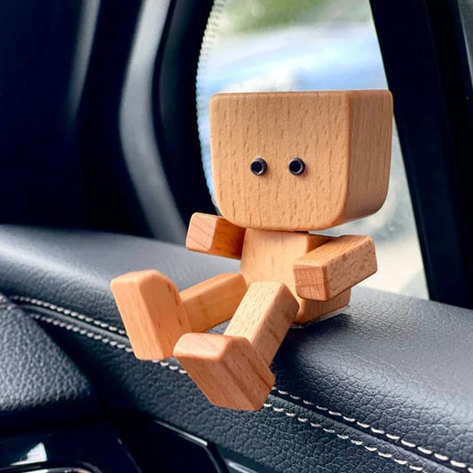 HappyTimber™ – Wooden Sway Figure with 12 Magnetic Emotions (50% Off)
