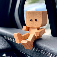 HappyTimber™ – Wooden Sway Figure with 12 Magnetic Emotions (50% Off)