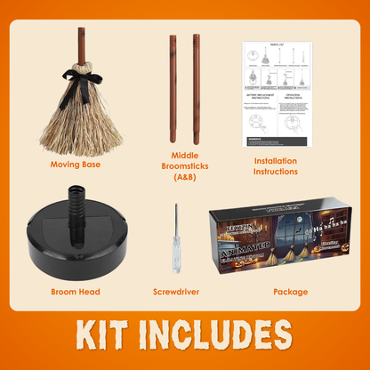 SpellSweep™ – Floating Witch’s Dancing Broom Decor (50% Off)