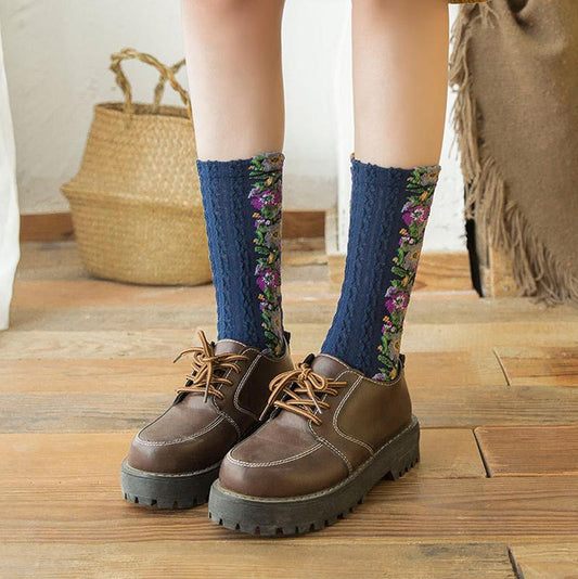Sorellea™ – Vintage Floral Embroidered Socks (2+3 Free)