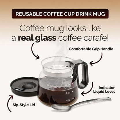 Brewbell™ - 16 Oz Pour-Over Inspired Glass Coffee Mug (50% Off)