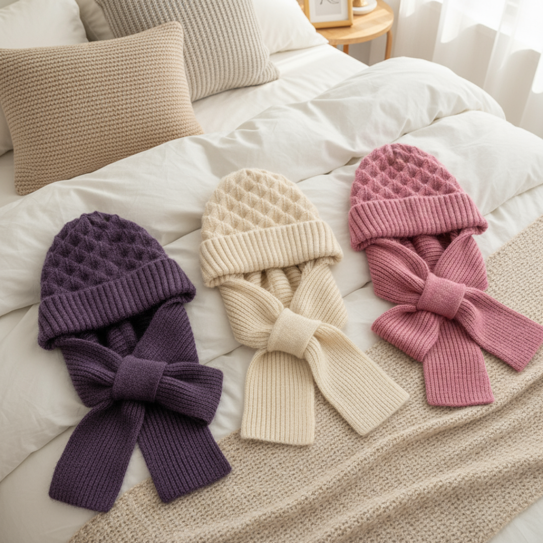 Auralyn™ – Women's Fleece-lined Knitted Hat Scarf (30% Off)