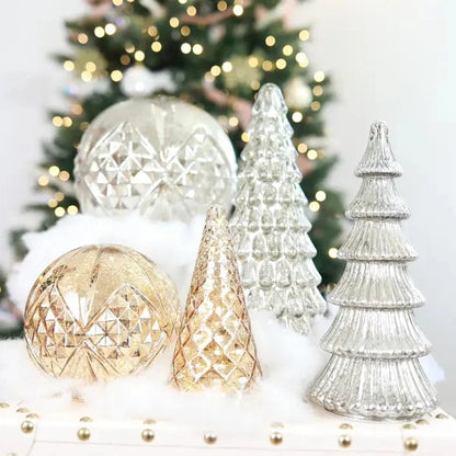 Merrydale™ – Full Set Glowing Mercury Glass Christmas Trees (50% Off)