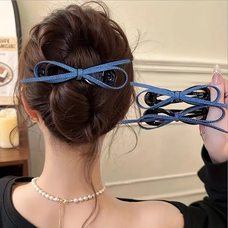 Denimere™ – Denim Bow Twist Clip  (1+1 Free)