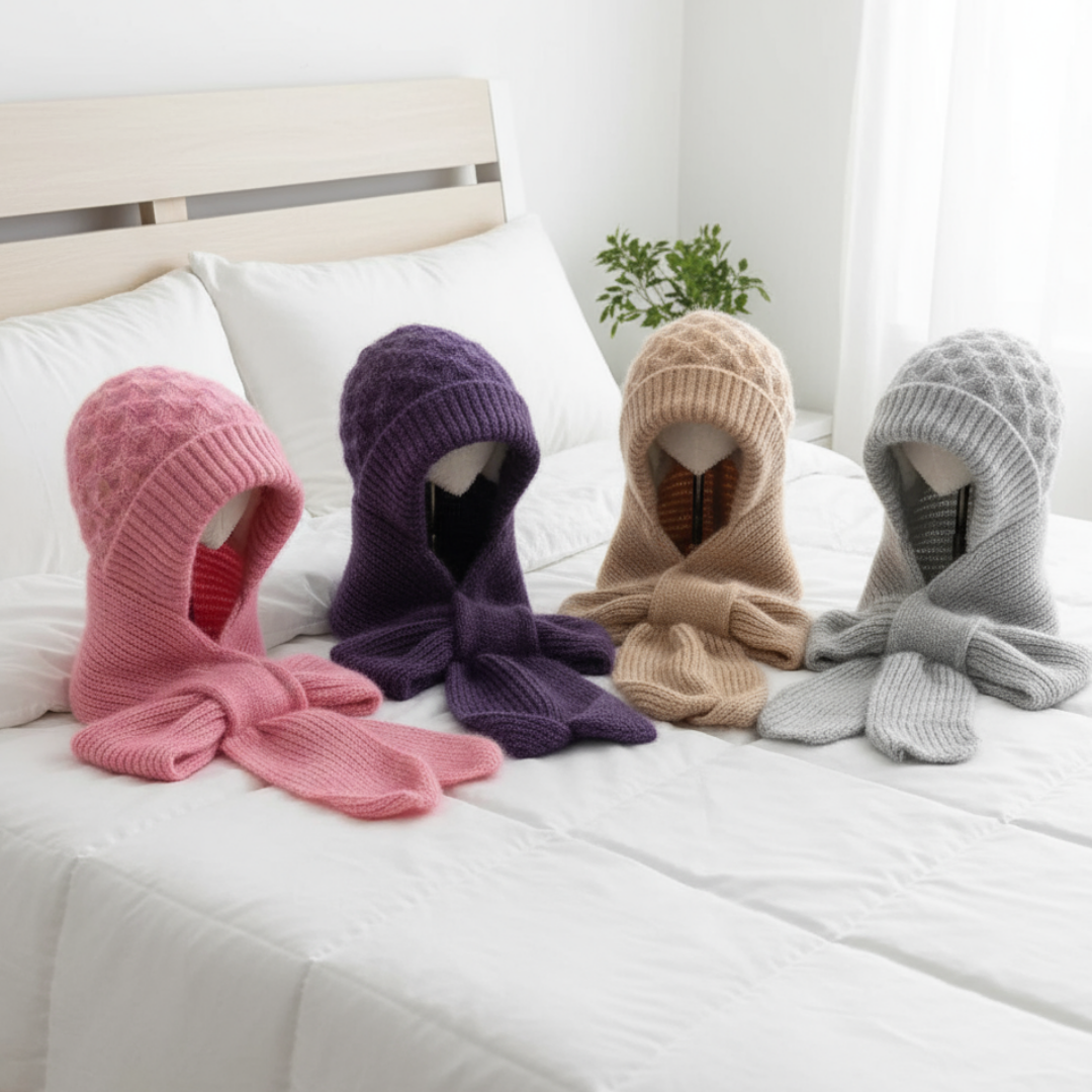 Auralyn™ – Women's Fleece-lined Knitted Hat Scarf (30% Off)