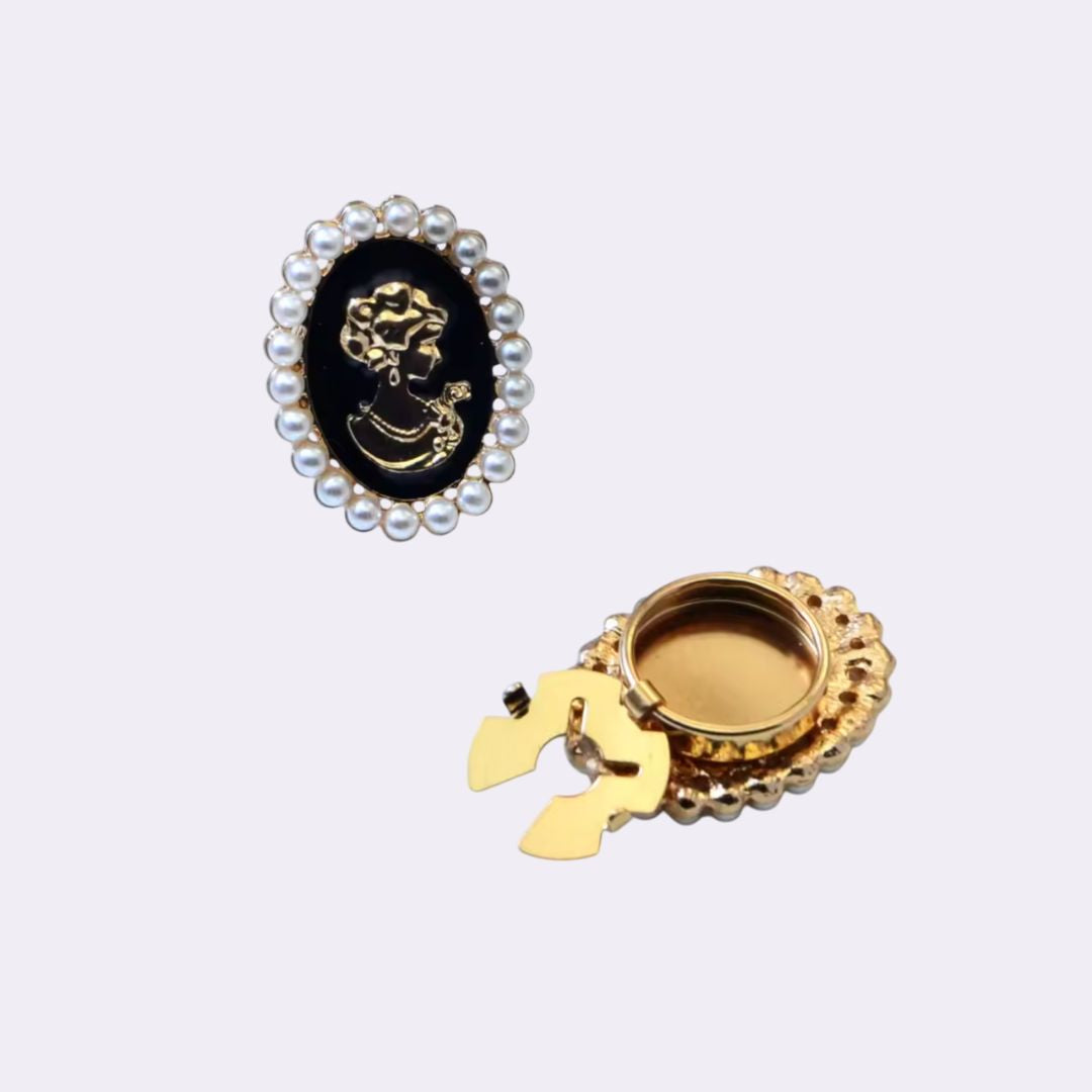 Petaline™ – Golden Floral Cameo Brooch (35% Off)