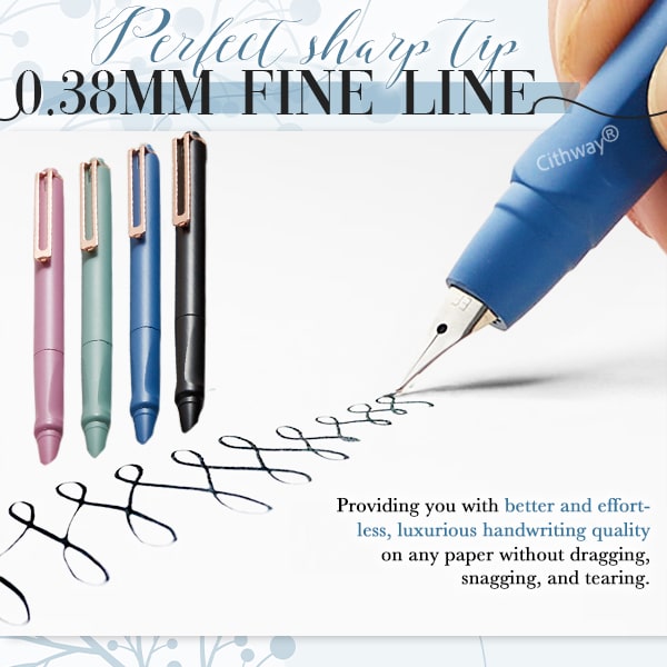 Inkava™ - Smooth Writing Retractable Fountain Pen