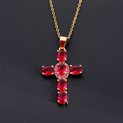 Solavée™ – Crystal Cross Pendant Necklace (50% Off)