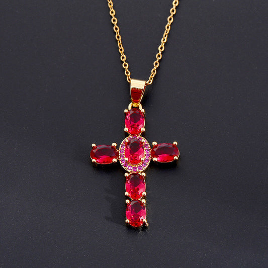 Solavée™ – Crystal Cross Pendant Necklace (50% Off)