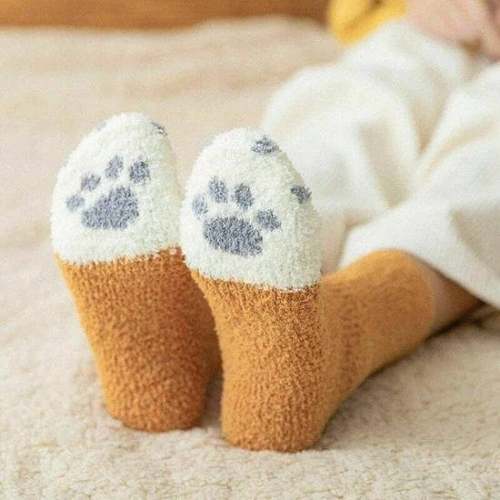 Mewcha™ – Fluffy Cat Paw Socks  (2+3 Free)