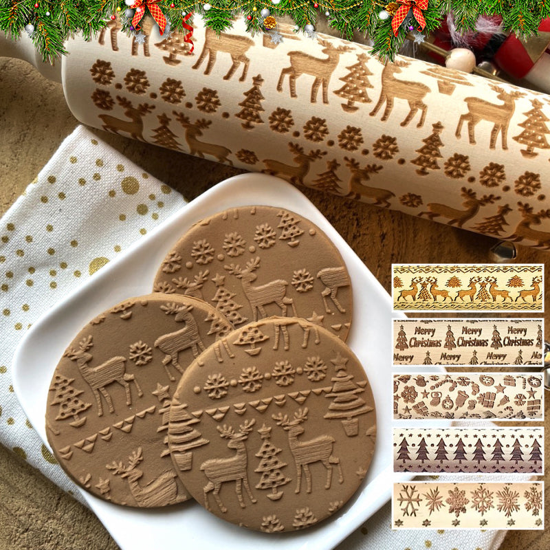 Noëlly™ – Christmas Embossing Rolling Pin (50% Off)