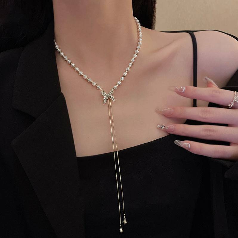 Pearlora™ – Pearl Butterfly Adjustable Necklace (50% Off)