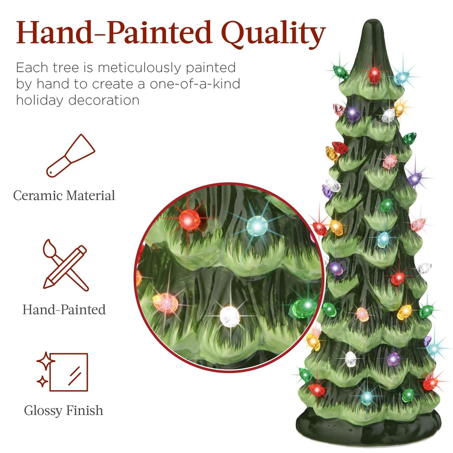 Merrydale™ – Homemade Ceramic Christmas Tree with LED Lights (2+1 Free)