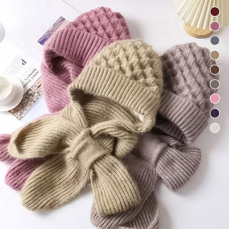 Auralyn™ – Women's Fleece-lined Knitted Hat Scarf (30% Off)