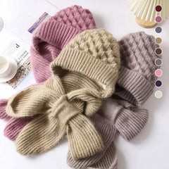 Auralyn™ – Women's Fleece-lined Knitted Hat Scarf (30% Off)