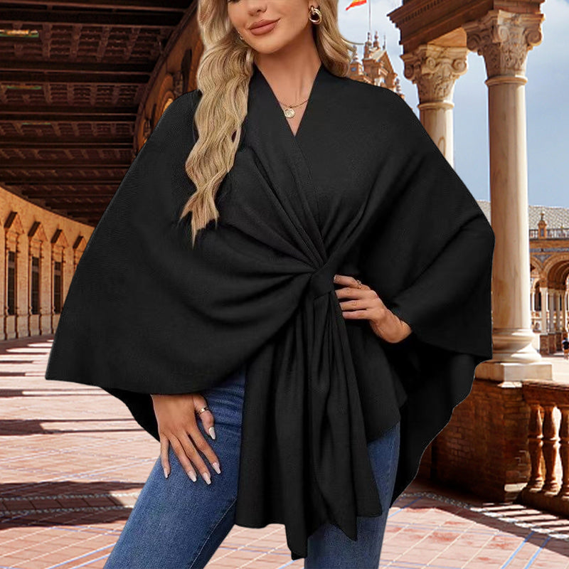 Aurelyn™ – Crossover Knit Wrap Shawl  (50% Off)